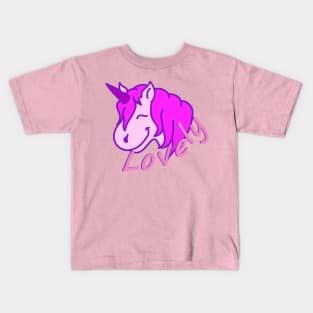 Rosa Einhorn Kids T-Shirt